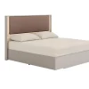 Tullia Upholstered Panel Bed In Pearl Line/Eco Stone, Queen