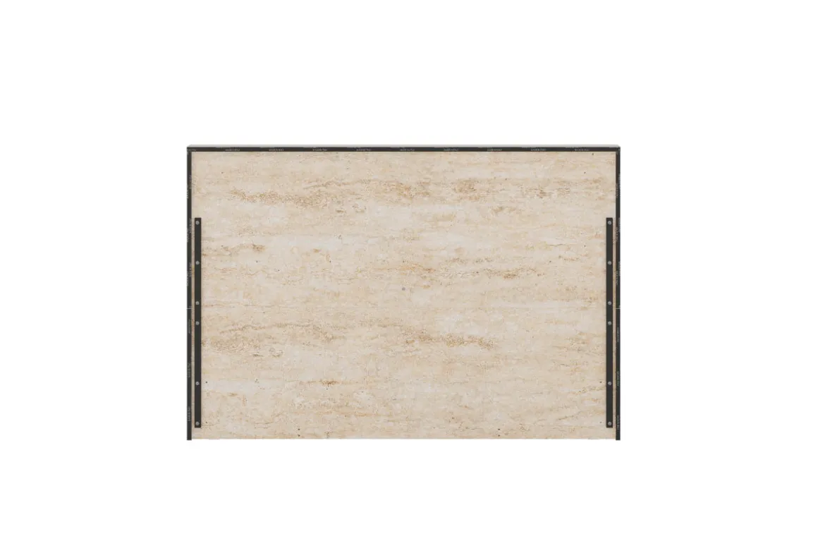 Tullia Upholstered Panel Bed W/ Storage In Pearl Line/Eco Stone, Queen