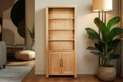 Tybee 2 Door Bookcase In Black