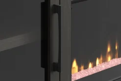 Tybee Fireplace Console In Black, 85 Inch