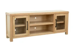 Tybee Media Console In Natural, 85 Inch