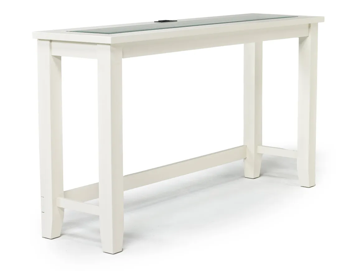 Urban Sofa Bar Table W/ 3 Stools In White