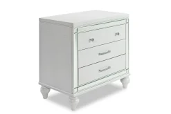 Valentino Nightstand In Silver