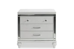 Valentino Nightstand In Silver