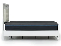 Valentino Panel Bed In White, Twin