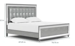 Valentino Panel Bed In White, Twin