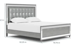 Valentino Panel Bed In White, Twin