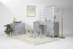 Valentino Vanity & Mirror In Silver