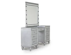 Valentino Vanity & Mirror In Silver