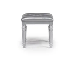 Valentino Vanity, Mirror & Stool In Silver