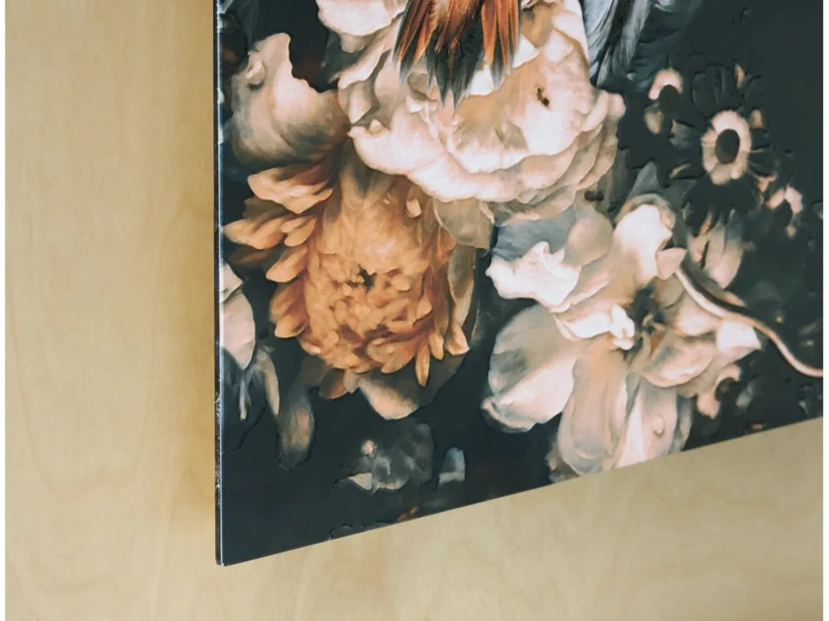 Valfer Female W/ Floral Wall Art