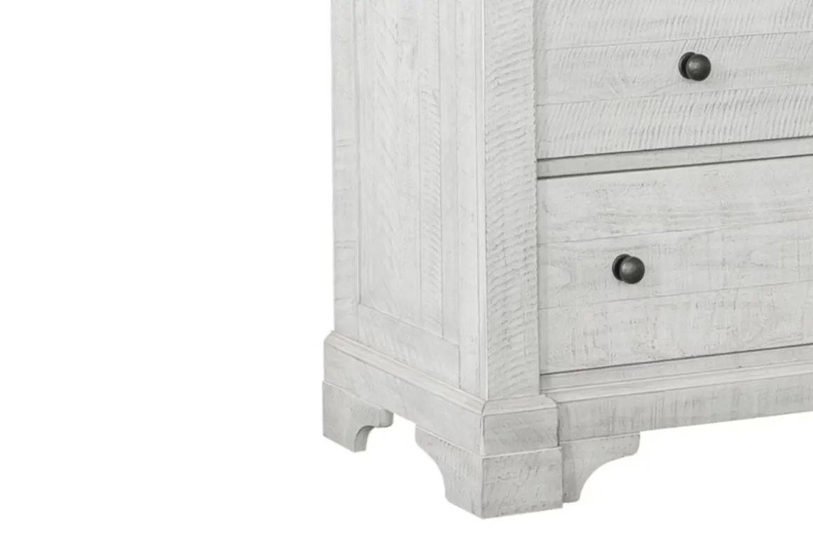 Valley Ridge Dresser In White Gray Finish