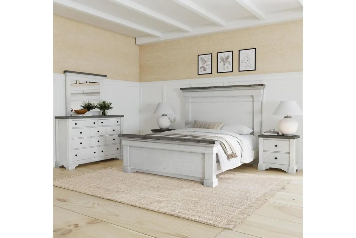 Valley Ridge Dresser In White Gray Finish