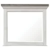 Valley Ridge Mirror In White Gray Finish