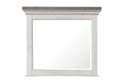 Valley Ridge Mirror In White Gray Finish