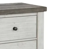 Valley Ridge Nightstand In White Gray Finish