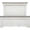 Valley Ridge Panel Bed In White Gray Finish, Queen