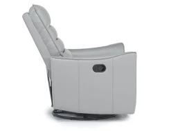 Vasco Recliner In Dallas Light Gray Leather