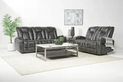Vega Reclining Sofa In Black