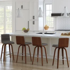 Viena Counter Height Stool In Gray