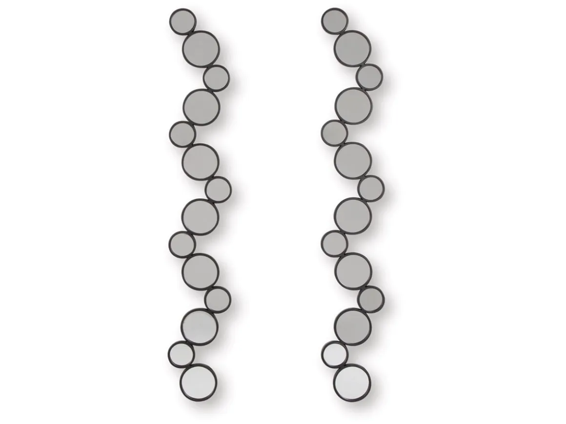 Vinler Accent Mirrors In Black, Set Of 2