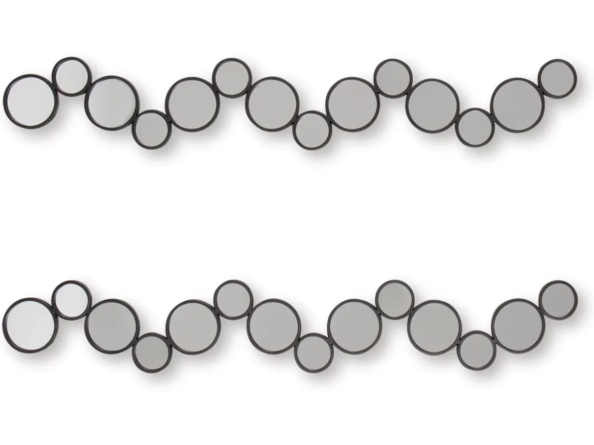 Vinler Accent Mirrors In Black, Set Of 2