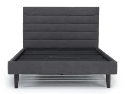 Vista Upholstered Adjustable Foundation Bed In Charcoal, Full