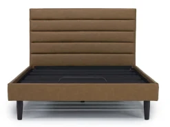 Vista Upholstered Adjustable Foundation Bed In Charcoal, Full