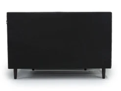 Vista Upholstered Adjustable Foundation Bed In Charcoal, Full