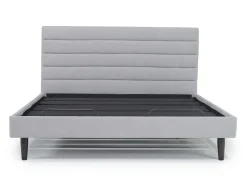 Vista Upholstered Adjustable Foundation Bed In Charcoal, Full