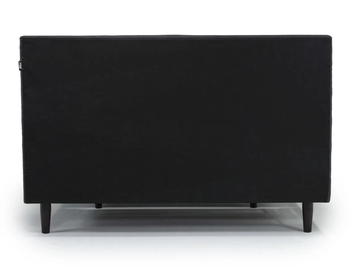 Vista Upholstered Adjustable Foundation Bed In Charcoal, Full