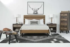 Vista Upholstered Adjustable Foundation Bed In Charcoal, Full