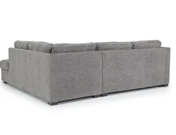 Vivian Full Pullout Sofa Sleeper Tux Chaise In Gray, Left Facing