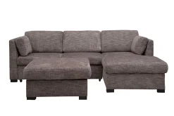 Vivian Full Pullout Sofa Chaise In Gray Fabric, Left Facing