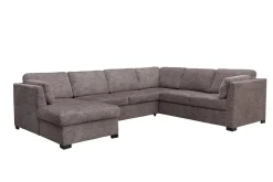 Vivian Full Pullout Tux Chaise Sectional W/ Storage In Gray, Left Facing