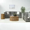 Vivian Queen Pullout Sofa & Full Pullout Loveseat In Gray Fabric