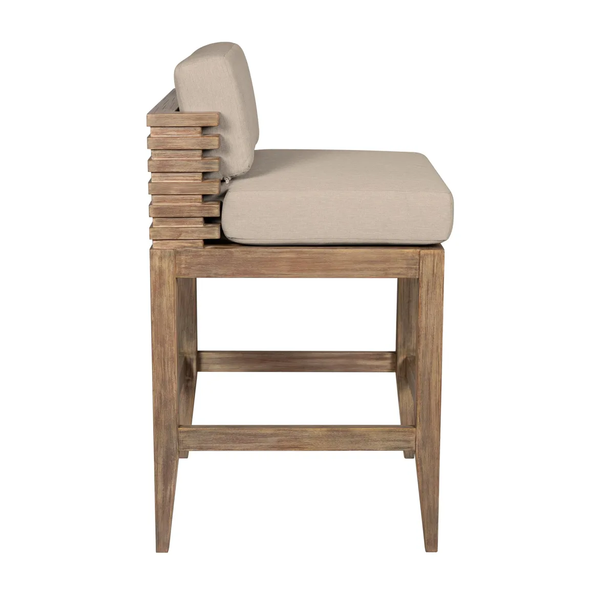 Vivid Outdoor Counter Stool In Taupe