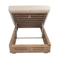 Vivid Outdoor Lounge Chaise In Taupe