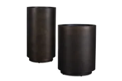 Volcan Planter Vase In Bronze, Set Of 2