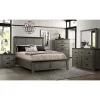 Wade Panel Bed, Dresser, Mirror & Nightstand In Gray, Queen