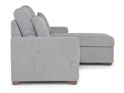 Waitsfield Full Pullout Sofa Chaise In Gray, Left Facing