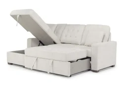 Waitsfield Full Pullout Sofa Chaise In Gray, Left Facing