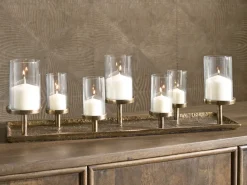 Wallmond Candleholders In Antique Brass