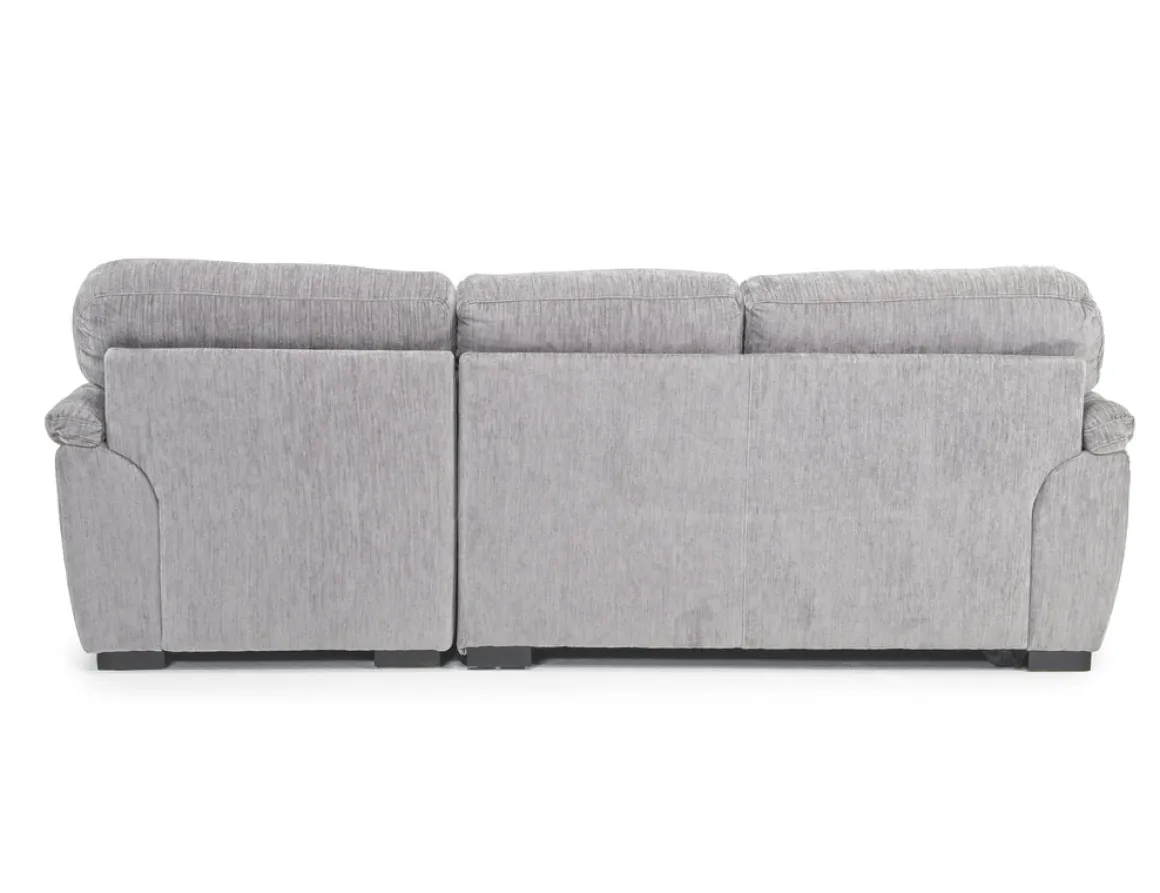 Wanda Full Pullout Sofa Chaise In Gray, Left Facing