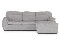 Wanda Full Pullout Sofa Chaise In Gray, Left Facing