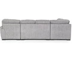 Wanda Full Pullout Tux Chaise Sectional In Gray, Left Facing