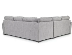 Wanda Full Tux Sleeper Sectional W/ Storage In Gray, Right Facing