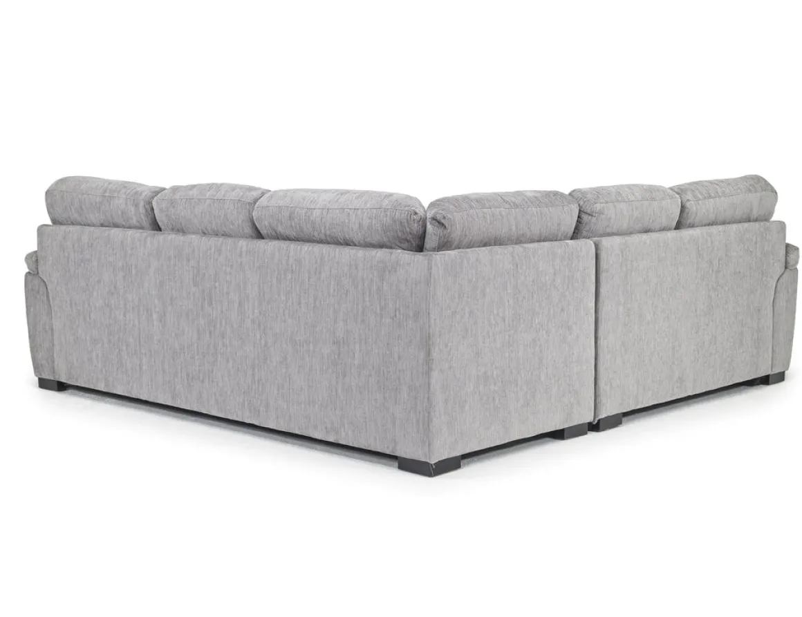 Wanda Full Tux Sleeper Sectional W/ Storage In Gray, Right Facing