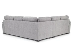 Wanda Full Tux Sleeper Sectional W/ Storage In Gray, Right Facing