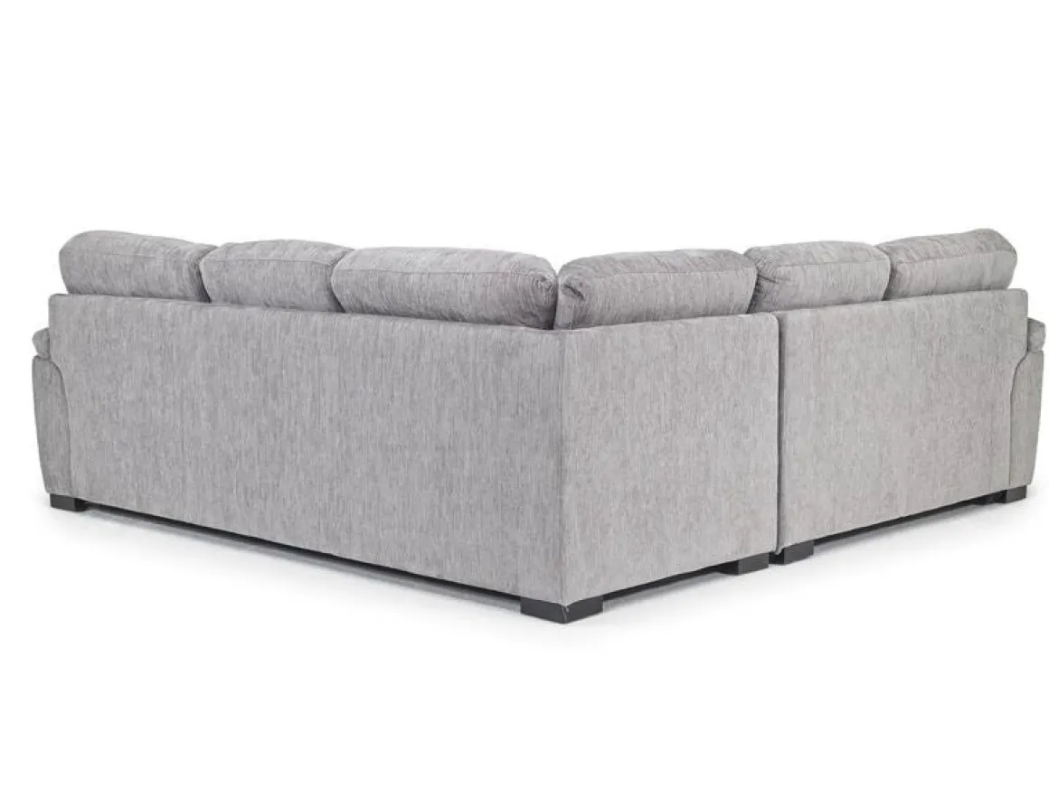 Wanda Full Tux Sleeper Sectional W/ Storage In Gray, Right Facing